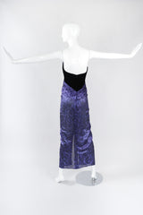 Recess Los Angeles Vintage Bob Mackie Velvet Lamé Corset Gown