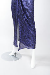 Recess Los Angeles Vintage Bob Mackie Velvet Lamé Corset Gown