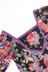 Recess Los Angeles Designer Consignment Vintage Bob Mackie Peasant Babydoll Muumuu Swing Dress