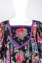 Recess Los Angeles Designer Consignment Vintage Bob Mackie Peasant Babydoll Muumuu Swing Dress