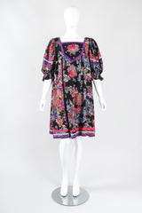 Recess Los Angeles Designer Consignment Vintage Bob Mackie Peasant Babydoll Muumuu Swing Dress