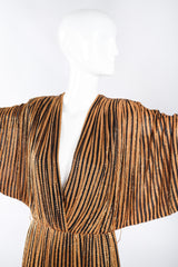 Recess Los Angeles Vintage Bob Mackie Beaded Stripe Batwing Gown