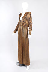 Recess Los Angeles Vintage Bob Mackie Beaded Stripe Batwing Gown