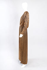 Recess Los Angeles Vintage Bob Mackie Beaded Stripe Batwing Gown