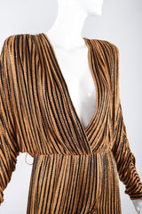 Recess Los Angeles Vintage Bob Mackie Beaded Stripe Batwing Gown