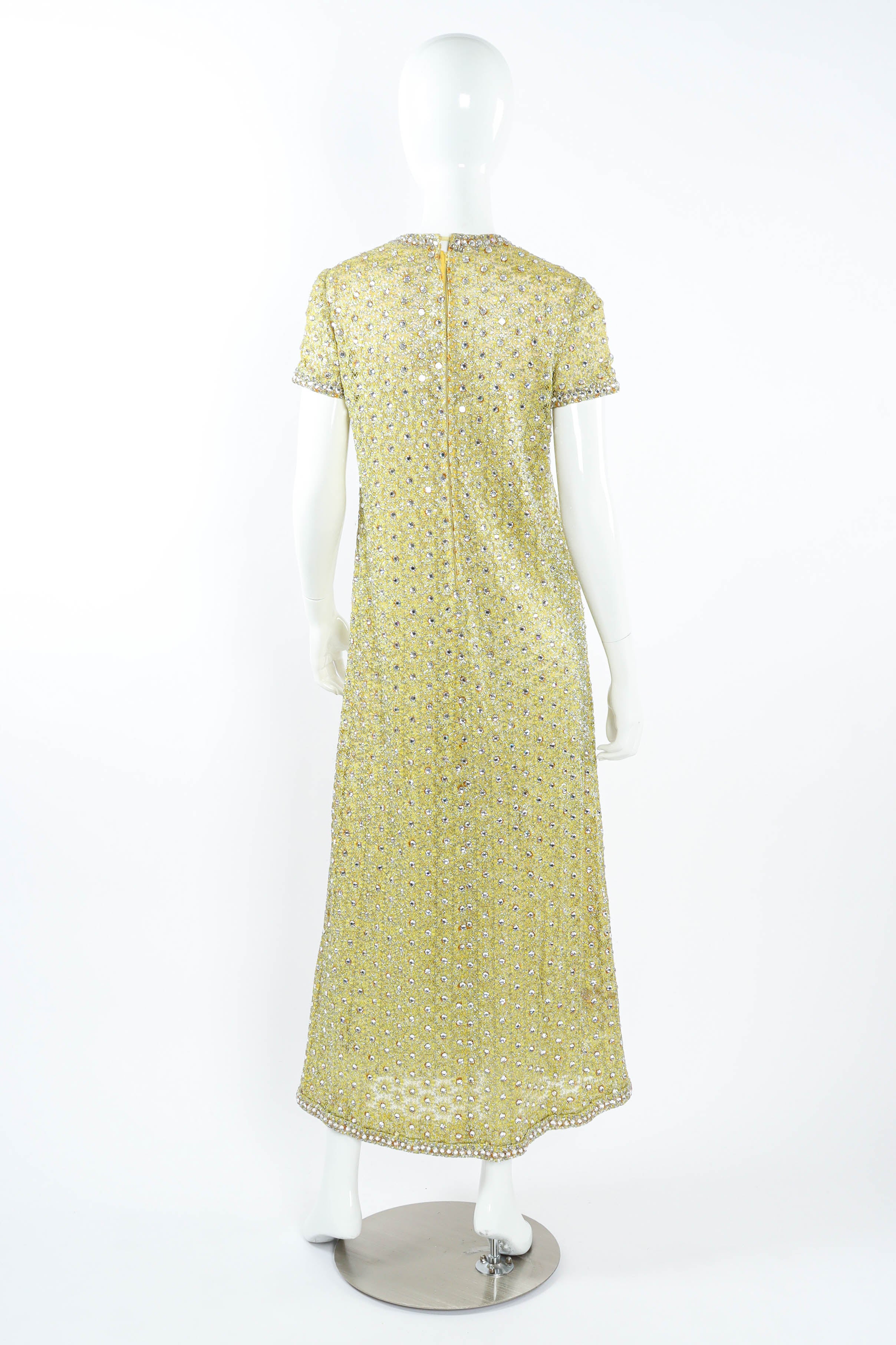 Vintage Bonwit Teller Rhinestone Dotted Dress mannequin back  @ Recess LA