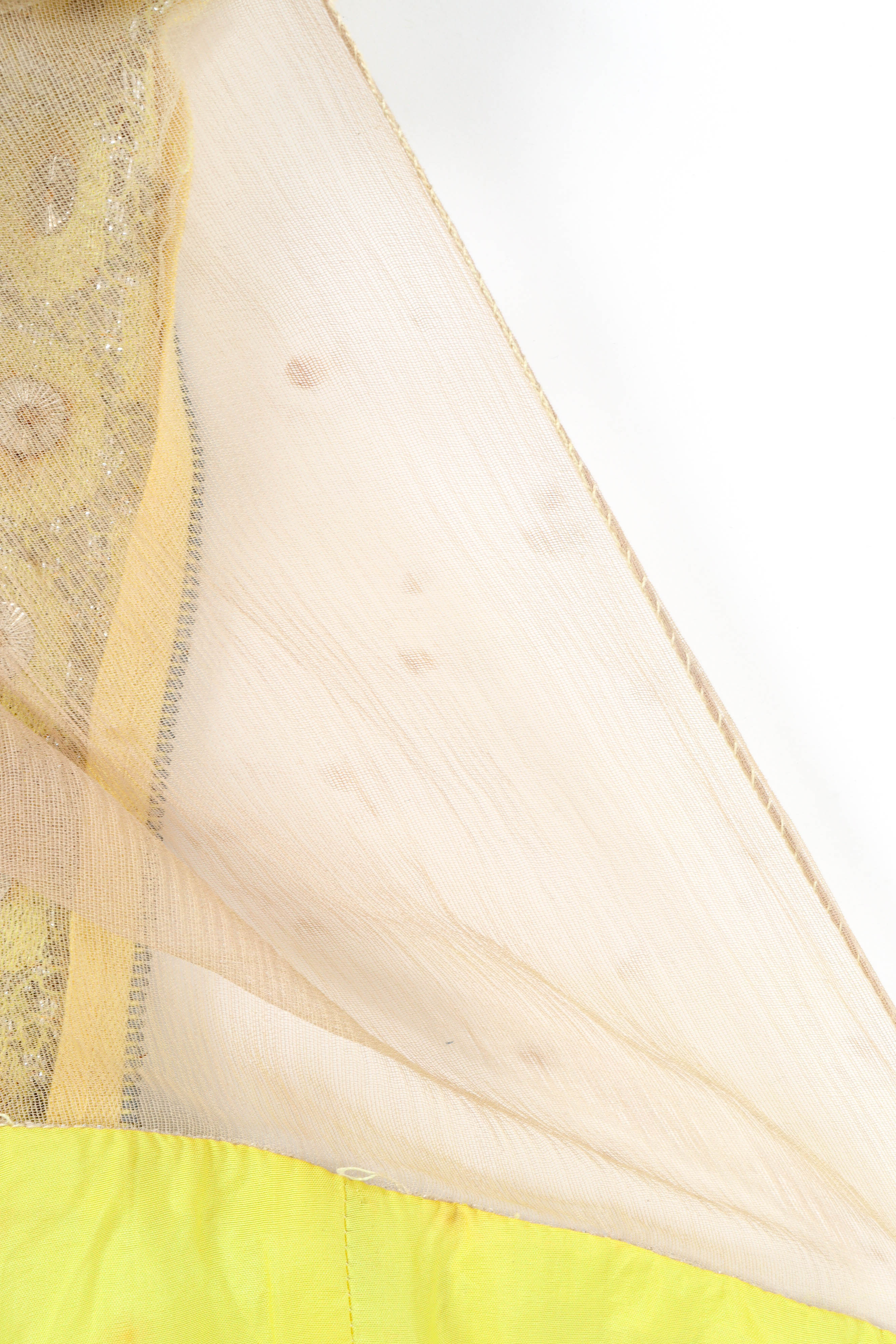Vintage Bonwit Teller Rhinestone Dotted Dress mesh shoulder liner stain @ Recess LA