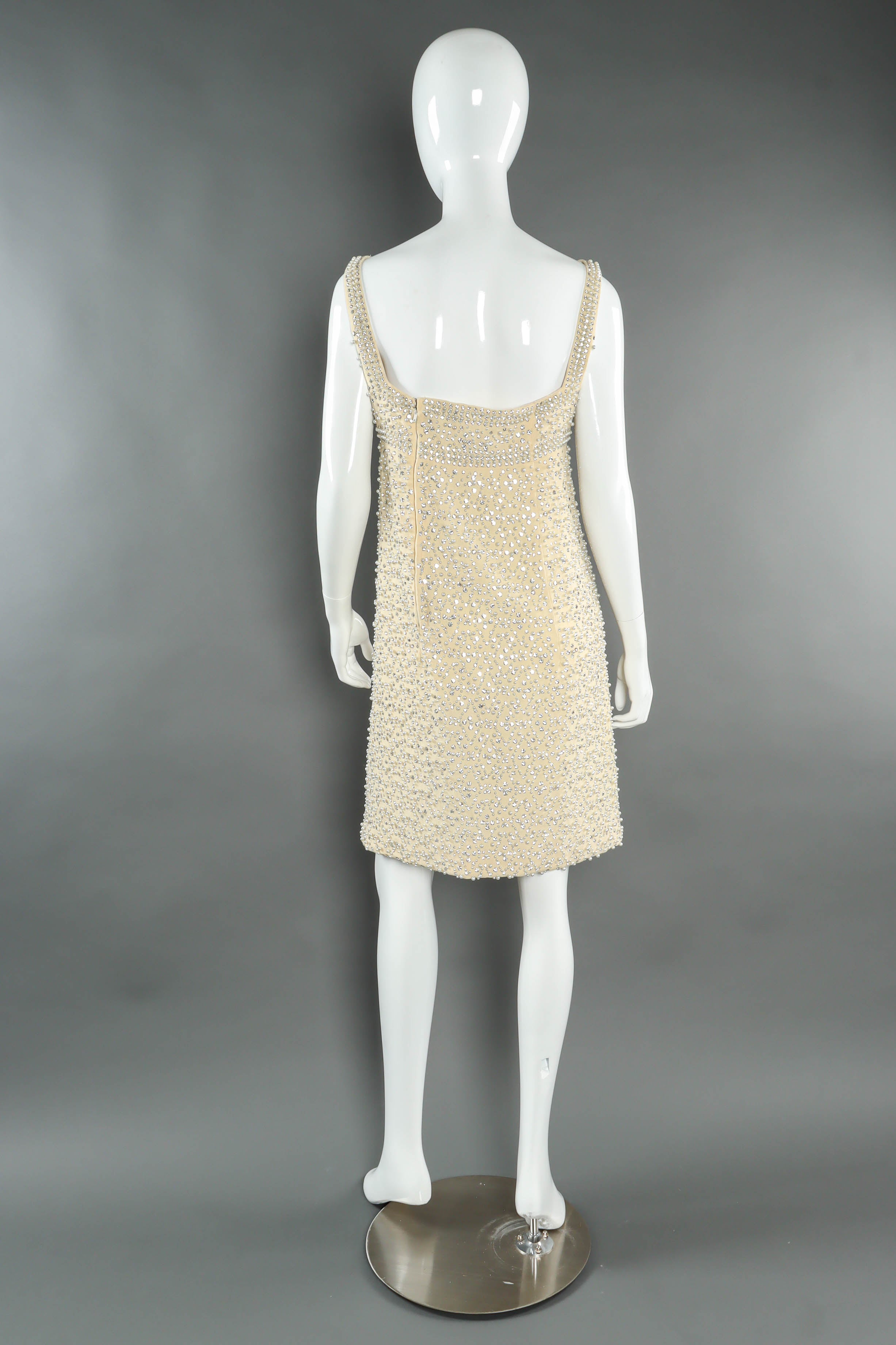 Vintage Bonwit Teller Posh Pearl & Rhinestone Dress mannequin back @ Recess LA