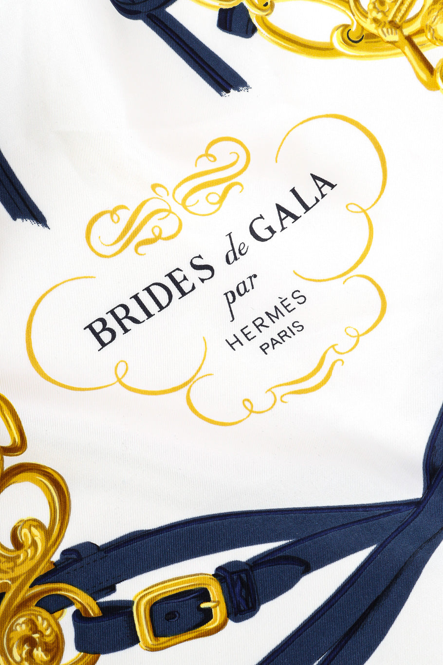 Brides de gala scarf by Hermes close up signature @recessla