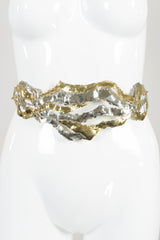Vintage Two-Tone Hammered Brutalist Belt