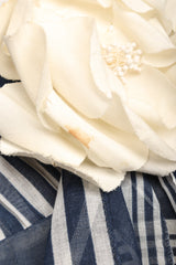 Recess Los Angeles Vintage Geoffrey Beene Sheer Striped Balloon Sleeve Dress