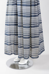 Recess Los Angeles Vintage Geoffrey Beene Sheer Striped Balloon Sleeve Dress