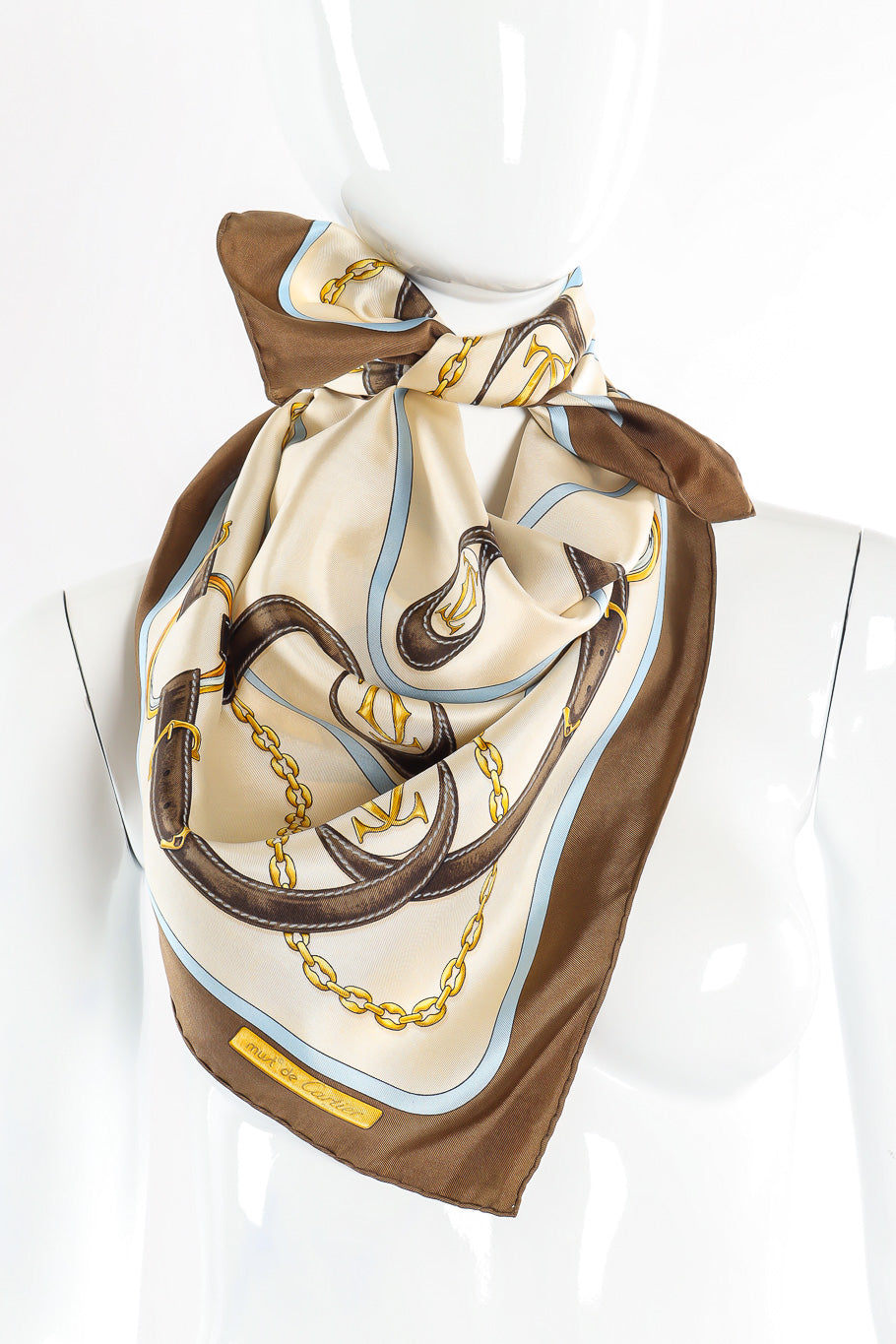 Belt and Chain logo scarf by Cartier photo on mannequin. @recessla