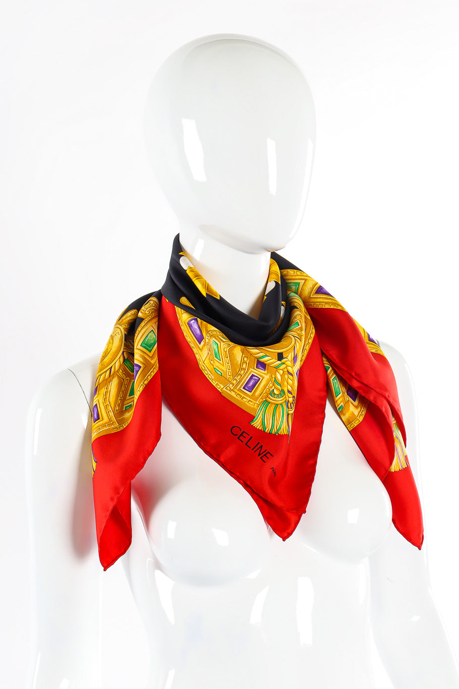 Jewel silk scarf by Celine Photo on Mannequin @recessla