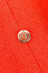 Bouclé tweed knit jacket by Chanel flat lay button very close @recessla