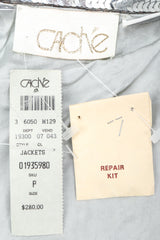 Recess Designer Consignment Vintage Cache Silver Sequin Disco Ball Jean Jacket Los Angeles Resale