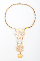 Recess Los Angeles Vintage Cadoro Double Happiness Chinese Wedding Marriage Pendant Plate Necklace