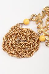 Recess Los Angeles Vintage Cadoro Double Happiness Chinese Wedding Marriage Pendant Plate Necklace