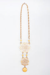 Recess Los Angeles Vintage Cadoro Double Happiness Chinese Wedding Marriage Pendant Plate Necklace