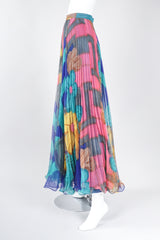 Recess Los Angeles Vintage Capri Designs Pleated Chiffon Palazzo Pant