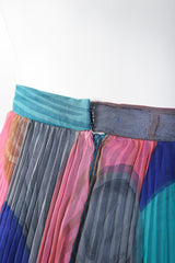 Recess Los Angeles Vintage Capri Designs Pleated Chiffon Palazzo Pant