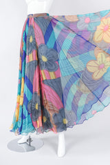 Recess Los Angeles Vintage Capri Designs Pleated Chiffon Palazzo Pant