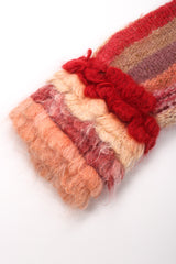 Recess Los Angeles Vintage Carpiccio Sherbet Striped Knit Mohair Duster Sweater Coat