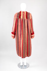 Recess Los Angeles Vintage Carpiccio Sherbet Striped Knit Mohair Duster Sweater Coat