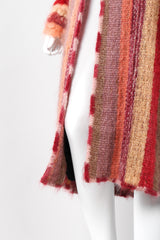 Recess Los Angeles Vintage Carpiccio Sherbet Striped Knit Mohair Duster Sweater Coat