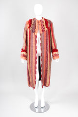 Recess Los Angeles Vintage Carpiccio Sherbet Striped Knit Mohair Duster Sweater Coat
