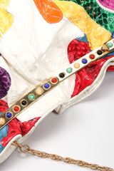 Recess Los Angeles Vintage Carlo Fiori Rainbow Collage Patchwork Snake Pouch Bag