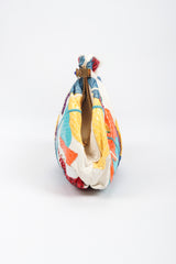 Recess Los Angeles Vintage Carlo Fiori Rainbow Collage Patchwork Snake Pouch Bag