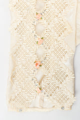 Vintage Carol Peretz Floral Charmeuse Dress Arm Eyelet at Recess