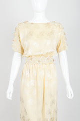 Vintage Carol Peretz Floral Charmeuse Dress Front at Recess