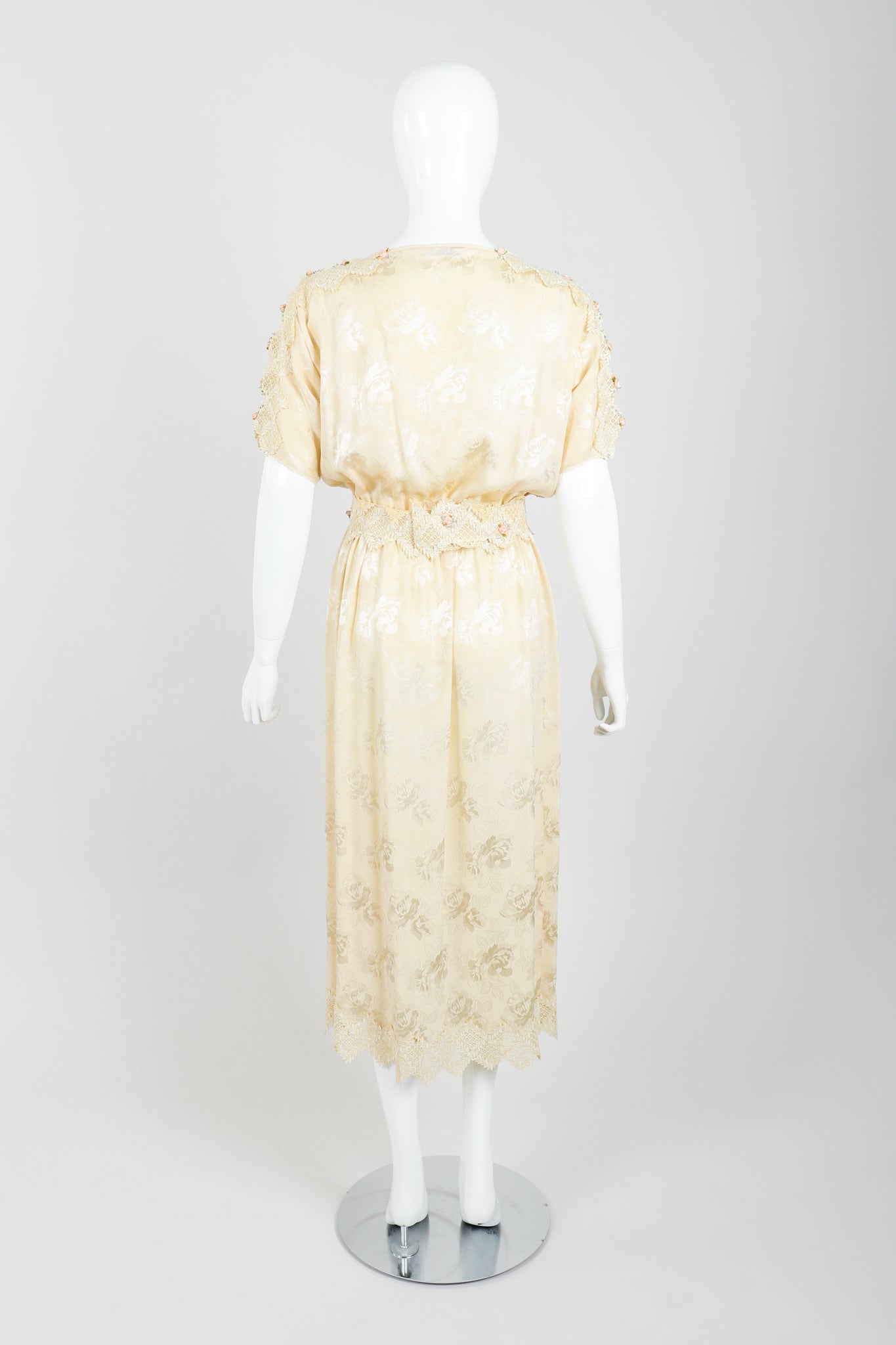 Vintage Carol Peretz Floral Charmeuse Dress Back at Recess