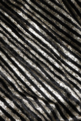 Recess Los Angeles Vintage Caroline Charles Metallic Gold Striped Velvet Lamé Top and Skirt Set