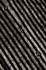 Recess Los Angeles Vintage Caroline Charles Metallic Gold Striped Velvet Lamé Top and Skirt Set