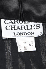 Recess Los Angeles Vintage Caroline Charles Metallic Gold Striped Velvet Lamé Top and Skirt Set