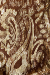 Vintage Carolyne Roehm Metallic Fleur Strapless Dress metallic fleur print @ Recess LA