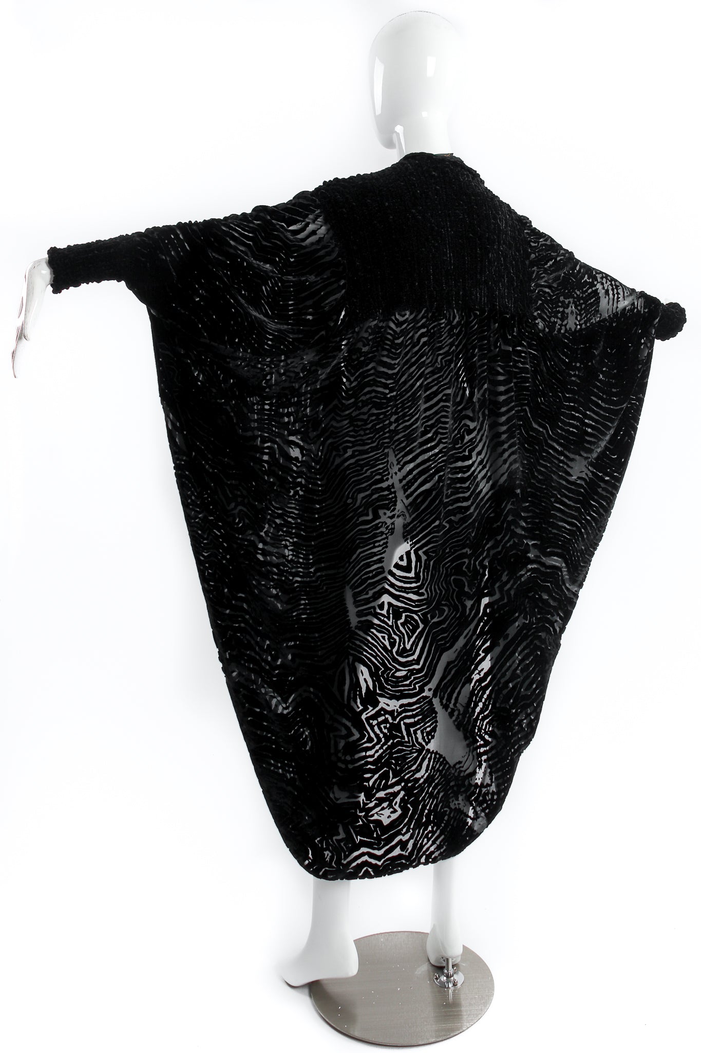 Carter Smith Hand Dyed Silk Velvet Burnout Cocoon Duster on Mannequin Back at Recess LA