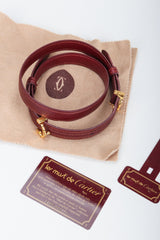 Vintage Cartier CC Logo Buckle Leather Belt Box Set with Certification at Recess Los Angeles