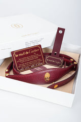 Vintage Cartier CC Logo Medallion Leather Belt Box Set with Certification at Recess Los Angeles