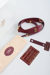 Vintage Cartier CC Logo Medallion Leather Belt Box Set with Certification at Recess Los Angeles