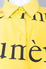 Jean-Charles de Castelbajac French Text Colorblock Shirt Dress