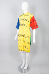 Jean-Charles de Castelbajac French Text Colorblock Shirt Dress