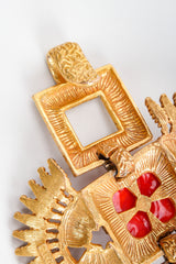 Vintage Castlecliff Larry Vrba Mayan Revival Chain Belt hook detail at recess los angeles