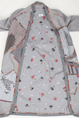 Recess Los Angeles Vintage Catherine Carr Quilted Patchwork Felt Robe Duster Jacket