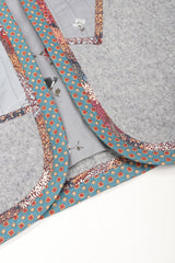 Recess Los Angeles Vintage Catherine Carr Quilted Patchwork Felt Robe Duster Jacket