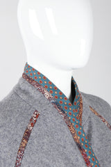 Recess Los Angeles Vintage Catherine Carr Quilted Patchwork Felt Robe Duster Jacket