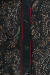 Vintage Roberto Cavalli Paisley Suede Leather Dress print/snap button @ Recess LA